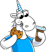 Unicorn with delicious cookie